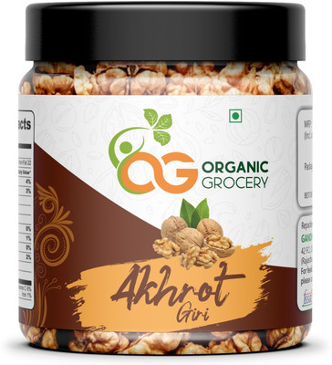 Organic Grocery Natural Without Shell Broken Akhrot Kernels (Giri) Walnuts(1 x 250 g)