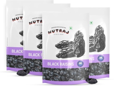 Nutraj Seedless Black Raisin 800g (4x200g), Raisins(4 x 200 g)