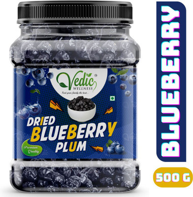 vedic Wellness Natural Premium Dried Blueberry | Healthy Snacks | Rich in Vitamins & Fibers Blueberry(1 x 500 g)