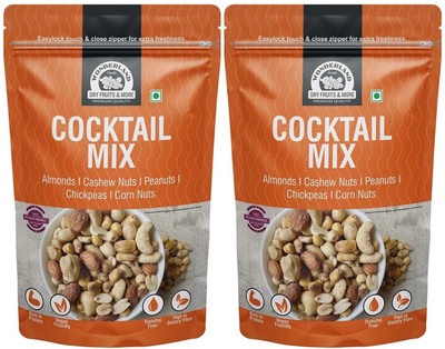 WONDERLAND Foods Cocktail Mix - California Almond, Cashew, Peanuts, Chickpeas And Corn Nuts Assorted Nuts(2 x 200 g)