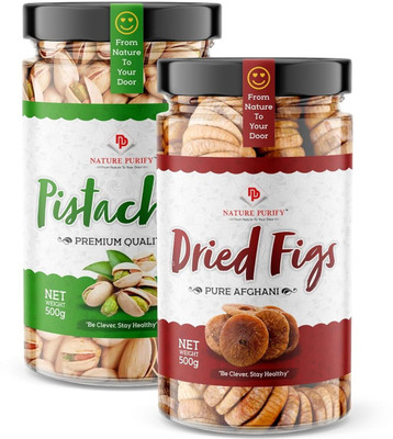 Nature Purify Pure Anjeer & Pista - 1kg (500gm*2) Anjeer, Pista | Figs, Pistachios(2 x 0.5 kg)