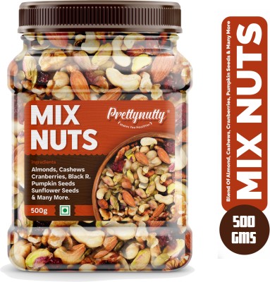 Prettynutty Healthy Nutmix | Mixed Dryfruits | Source of Vitamin and Minerals(500 g)