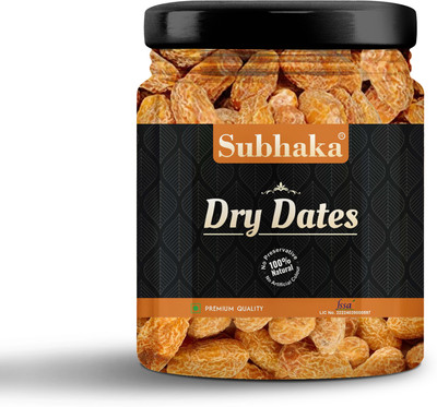 SUBHAKA Yellow Dry Dates | Peela Sukha Khajoor 500GM | Dry Chuhara | Pili Kharak Dates(1 x 500 g)
