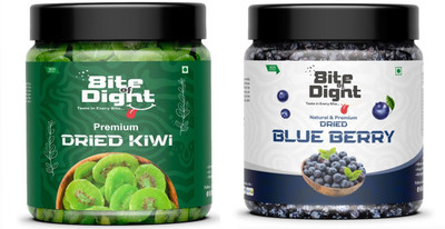 Bite Of Dight Natural & Premium Combo Bule Berry & Dried Kiwi 250GM Blueberry(2 x 250 g)