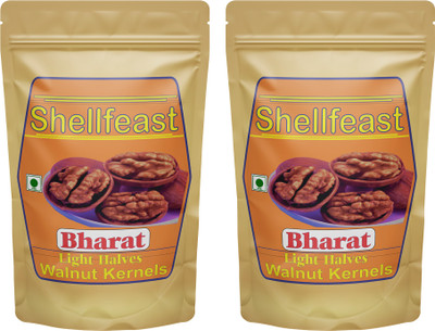 Shellfeast Walnut Kernels Bharat Light Half Halves, Fresh New Crop Walnuts(2 x 0.5 kg)