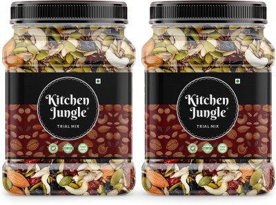 Kitchen Jungle Trail Mix ( 1 kg ) | Perfect Mixture Of Healthy Dry Fruits, Berries, Raisins, Assorted Seeds & Nuts(2 x 500 g)