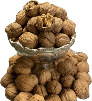 ZION Walnut inshell 1kg pack Akhrot Kashmiri with shell dry fruit New Crop Walnuts(1 x 1 kg)