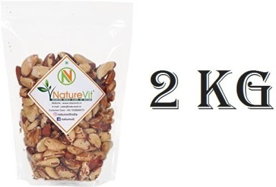 Nature Vit Brazil Nuts, 2 Kg (1 kg x 2 Packets) Almonds(2 x 1 kg)