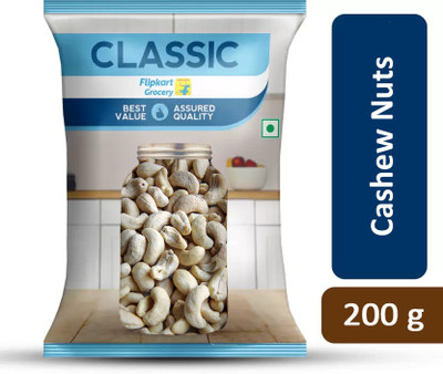 Classic Whole Cashews by Flipkart Grocery(1 x 200 g)
