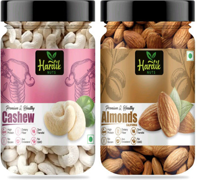 Hardik Delicious Cashew & Almond Combo | Ideal for Gifting Cashews, Almonds(2 x 200 g)