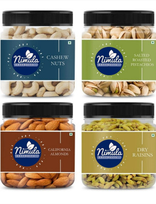 nimula Dry fruits combo pack of Healthy Ultra primium dry fruits Cashews, Pistachios, Almonds, Raisins(4 x 100 g)