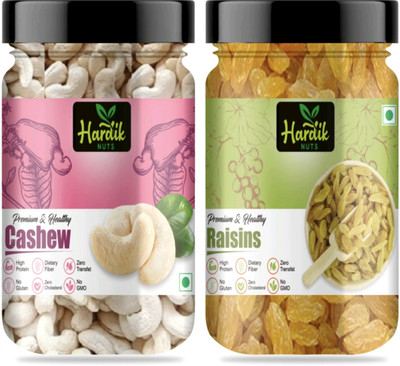 Hardik Healthy Feast Cashew Nuts & Raisins | Premium Quality Dry Fruits Combo Cashews, Raisins(2 x 400 g)