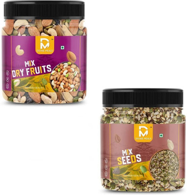 Divine Meals Combo – Mix Dry Fruits & Mix Seeds | Healthy Superfood for Daily Nutrition | Assorted Seeds & Nuts(2 x 250 g)