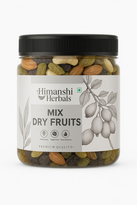 HIMANSHI HERBALS Mixed Dry Fruits Pack | Almonds, Cashews, Pistachios & Raisins | Fresh Snack Almonds, Cashews, Pistachios, Walnuts, Raisins(1 x 500 g)