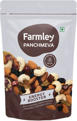 Farmley Dry Fruit Mix - Panchmeva - Almond,Cashew,Dates,Black Raisin,Green Raisin(1 x 160 g)