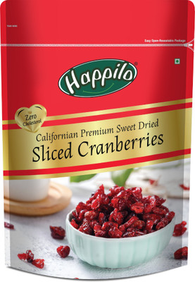 Happilo Californian Premium Sweet Dried Sliced Cranberries(1 x 200 g)