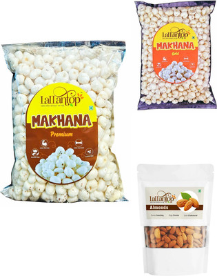 LALLANTOP Makhana Premium 250g | Almonds 250g | Makhana gold 100g Dry Fruits Combo Fox Nut, Almonds(3 x 200 g)