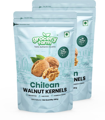 Grocery Farm Chilean Walnut Kernels without shell, Premium & Healthy Akhrot Giri Walnuts(2 x 200 g)