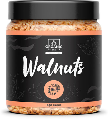 Organic Box Walnut Kernels Akhrot Giri California Without Shell |8 Piece, Broken Jar Pack Walnuts(250 g)