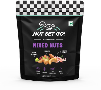 Nut Set Go! Mixed Nuts, 50 Gms (Pack of 3) Assorted Nuts(3 x 50 g)