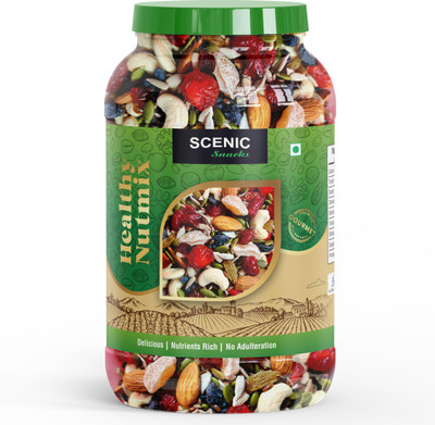 SCENIC Snacks Premium Healthy NutMix | Mixed Dryfruits|Nutritious Mixed Nuts,Seeds and Berries Assorted Fruit, Assorted Seeds & Nuts(1 x 900 g)