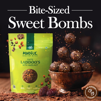 Eat Anytime Sugar Free Dates Laddoo's With Hazelnut Flavour Super Saver Pack of 30 Hazelnuts(3 x 100 g)