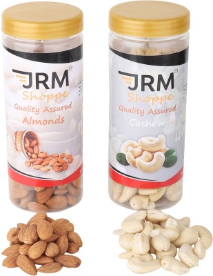 JRM SHOPPE Fresh & Crispy Combo pack of 2, Fresh Almond Kernels & Cashews Cashews, Almonds(2 x 150 g)