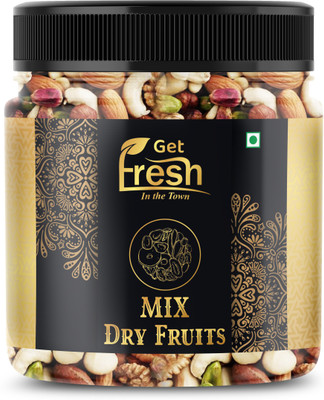 Get Fresh GFDry Fruits Nut Mix Green & Black Raisin, Almonds, Apricots, Cashews, Raisins, Pistachios, Walnuts(250 g)