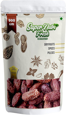 Super Nutri Fresh Dates Dry Brown, Black 900gm Dates(1 x 900 g)