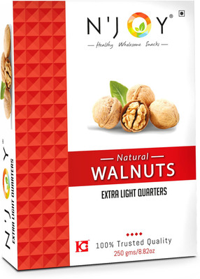 N'Joy Natural Extra Light Quarters Walnut Kernels Walnuts(250 g)