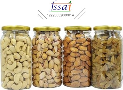 hanumant enterprises Premium Dry fruit Combo Pack 1Kg - Badam, Kaju, Pistachio & Kishmish 250g Each - Almonds, Cashews, Pistachios, Raisins(1000 g)