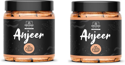 Organic Box Afghani Anjeer Figs (200gm X 2 Jar Pack) - Afghanistan Dry Anjeer Figs(2 x 200 g)