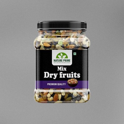 Nature Prime Mix Dry Fruits Almonds|Cashew|Kishmish|Apricot|Black Raisins|Dried Kiwi Assorted Nuts(500 g)