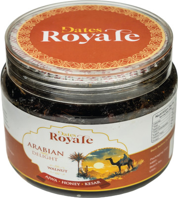 DatesRoyale Arabian Delight Ajwa Dates Stuffed with Honey, Kesar, Walnut | Premium Seedless Dates(1 x 500 g)
