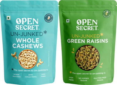 OPEN SECRET Premium Dry Fruits Combo � Kaju Cashews, Kishmish Green Raisins Assorted Nuts(2 x 500 g)