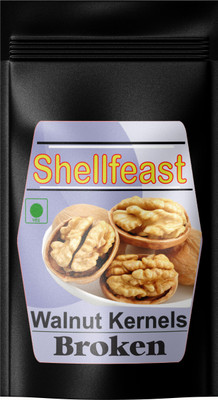 Shellfeast Walnut Kernels Broken, Tukda Akhrot Giri Magaz , Walnuts Without Shell Walnuts(500 g)