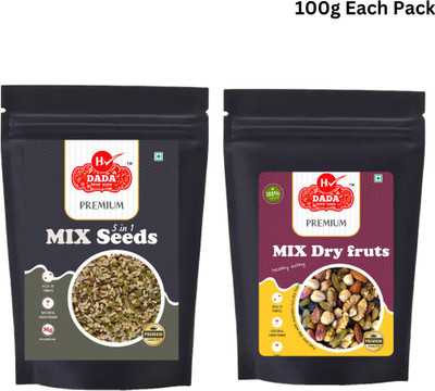 DADA New Combo Of Mix Dry Fruits & Mix Seeds Each Pack 100g Assorted Seeds & Nuts(2 x 100 g)