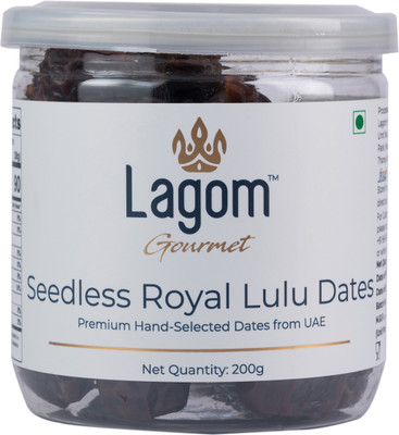 Lagom Gourmet Seedles Royal Lulu Dates || Dates(1 x 200 g)