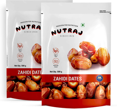 Nutraj Dates 1 Kg (500g X 2), Khajoor 1 Kg, Wet Dates(2 x 500 g)
