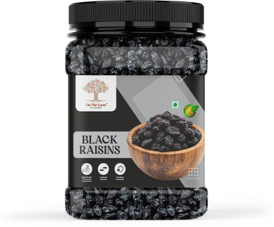 on the farm Black Raisins | Kali Kishmish | Munakka | Dry Grapes Kali Kishmish | Black Raisins(1 x 200 g)