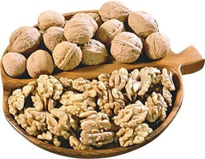 ZION Walnuts Kashmiri Akhrot 1kg paper Shell Walnut Walnuts(1 x 1 kg)