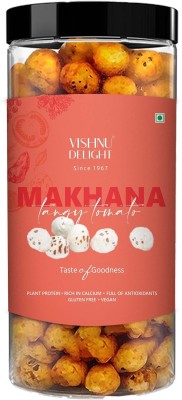 VISHNU DELIGHT Tangy Tomato Flavour Roasted Makhana Jar - Healthy & Crunchy Snack | Gluten Free Fox Nut(90 g)