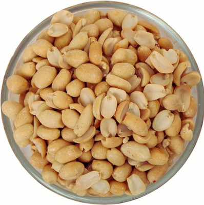 Lazy Shoppy Roasted Unsalted Peanuts Half Broken [Skin Removed] | Mungfali(400 g)