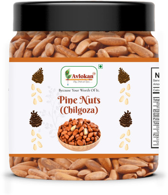 Avlokan Pine Nuts with Shell chilgoza Nuts, Chilgoja Dry Fruits Pine Nuts(1 x 100 g)