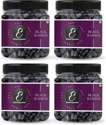 Eatoriyumm Black Raisins |Seedless Dry Grapes | Kali Kishmish Raisins(4 x 0.25 kg)