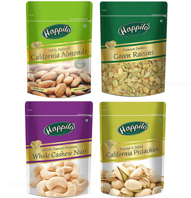 Happilo Premium Dry Fruits Combo California Almonds, Raisins, Cashews, Pistachios(1 x 850 g)