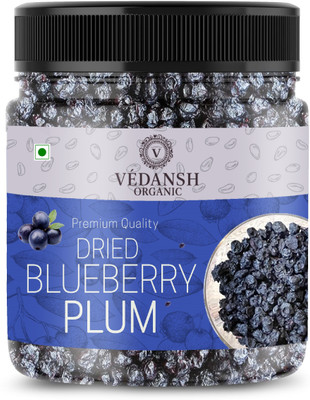 VEDANSH ORGANIC Premium Dried Blueberry Plum | No Added Sugar | Rich in Antioxidants | Blueberry(1 x 250 g)