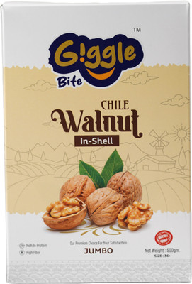 giggle bite In-Shell Jumbo Akhrot(36+) Walnuts(1 x 500 g)