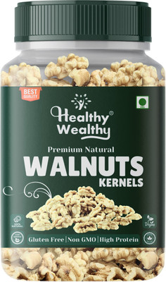 Healthy Wealthy Natural Dried Walnut Kernels (Akhrot Giri) Jar Walnuts(1 x 200 g)