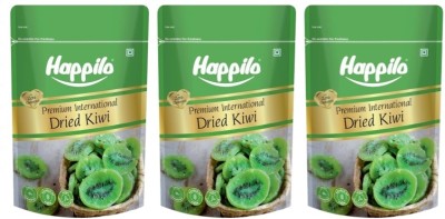 Happilo Premium International Dried Kiwi Slices , Candied Dry Fruit Naturally Sweet Kiwi(3 x 200 g)